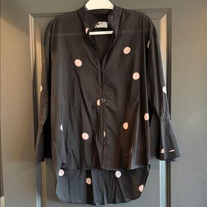 NWOT One Teaspoon Black Lace-Trimmed Top